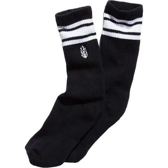 FP Movement by Free People Accessories - NWT Free People Movement Logo Stripe Tube Socks Black White LUCKY HONEY One Size